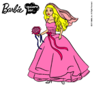 Dibujo Barbie vestida de novia pintado por Lanitas