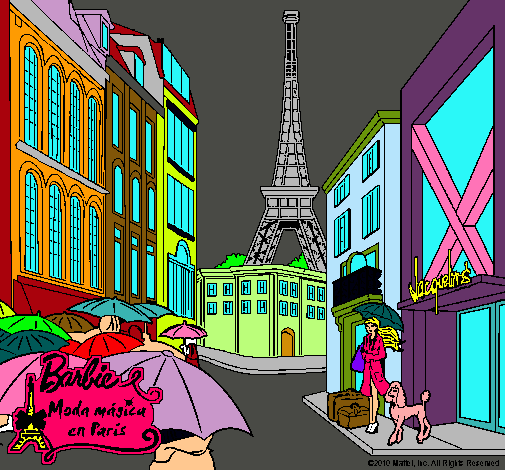 Dibujo Barbie en la Torre Eiffel pintado por eilynsita1