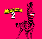 Dibujo Madagascar 2 Marty pintado por undertaker