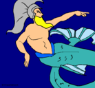 Dibujo Poseidón pintado por kilbrert