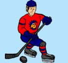 Dibujo Jugador de hockey sobre hielo pintado por caroliinaa