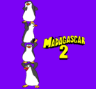 Dibujo Madagascar 2 Pingüinos pintado por iiii