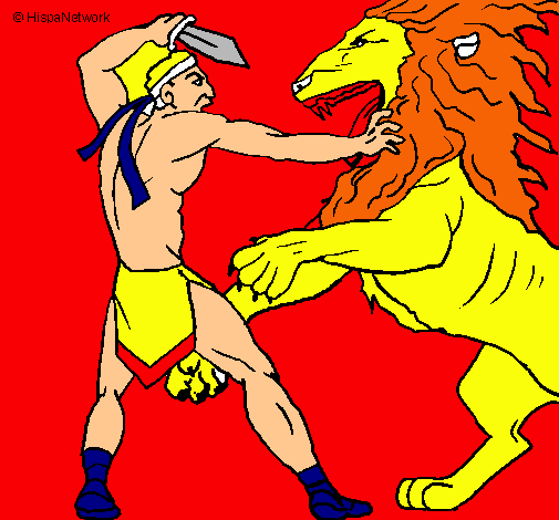 Gladiador contra león