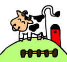 Dibujo Vaca feliz pintado por 2544646