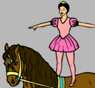 Dibujo Trapecista encima de caballo pintado por jejyryjsgtrf