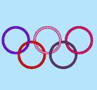 Dibujo Anillas de los juegos olimpícos pintado por alitzel