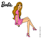 Dibujo Barbie sentada pintado por pcofrades