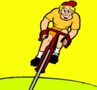 Dibujo Ciclista con gorra pintado por go2a