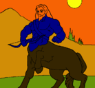 Dibujo Centauro con arco pintado por ffgfhm