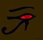 Dibujo Ojo Horus pintado por eriakk