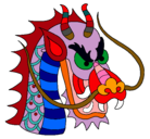 Dibujo Cabeza de dragón pintado por katrina