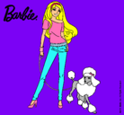 Dibujo Barbie con look moderno pintado por DeNy