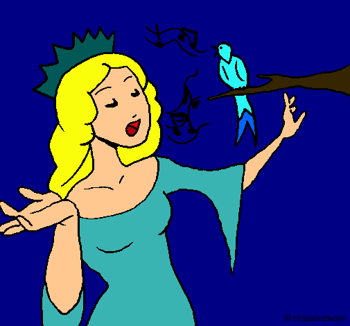 Dibujo Princesa cantando pintado por kmy-maura