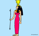 Dibujo Hathor pintado por itzehhhhhh