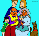 Dibujo Familia pintado por estefano