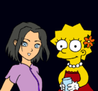 Dibujo Sakura y Lisa pintado por xXzamXx