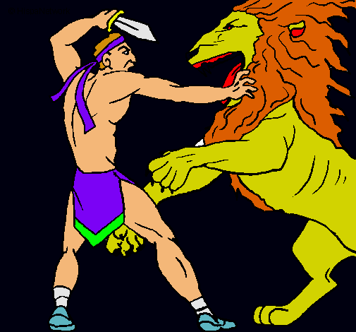 Gladiador contra león