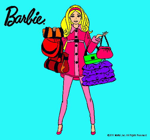 Dibujo Barbie de compras pintado por esrefy
