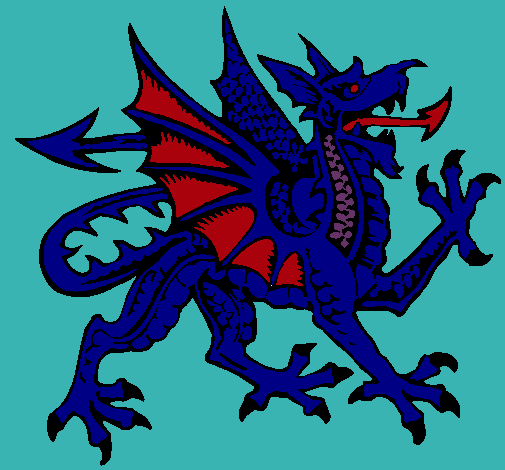 Dibujo Dragón agresivo pintado por FRIDASADE