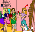 Dibujo Barbie de compras con sus amigas pintado por Olgasummer