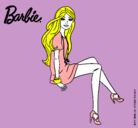 Dibujo Barbie sentada pintado por alison_