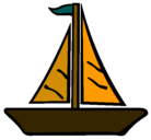 Dibujo Barco velero pintado por giraldez