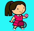 Dibujo Chica tenista pintado por piglet