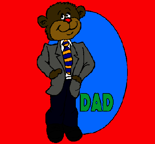 Dibujo Padre oso pintado por Valu001