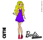 Dibujo Barbie Fashionista 3 pintado por boca