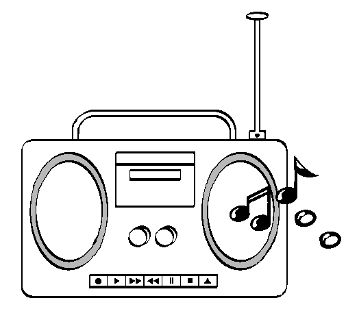 Dibujo Radio cassette 2 pintado por Lilibethmusik