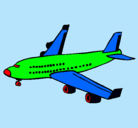 Dibujo Avión de pasajeros pintado por juansanti