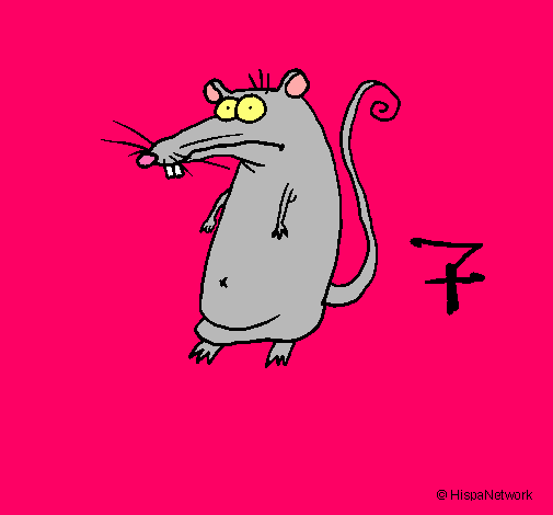 Dibujo Rata pintado por yespizquie