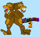 Dibujo Madagascar 2 Manson y Phil 2 pintado por gochi