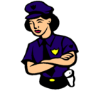 Dibujo Mujer policía pintado por roke