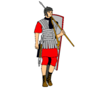 Dibujo Soldado romano pintado por david8
