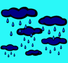 Dibujo Lluvioso pintado por lluvias