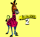 Dibujo Madagascar 2 Marty pintado por melman