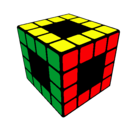 Dibujo Cubo de Rubik pintado por juanck