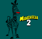 Dibujo Madagascar 2 Marty pintado por iiiii