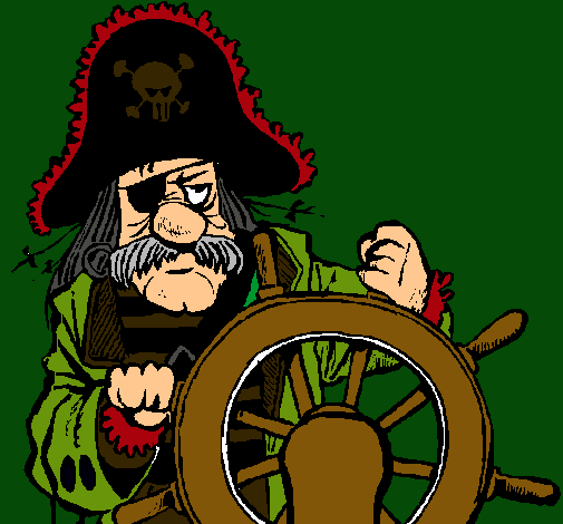 Dibujo Capitán pirata pintado por gochi