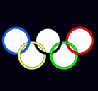 Dibujo Anillas de los juegos olimpícos pintado por cvbvsdvsdv