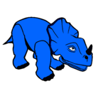 Dibujo Triceratops II pintado por dinosaurios