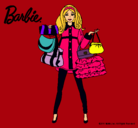 Dibujo Barbie de compras pintado por gordita14