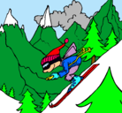 Dibujo Esquiador pintado por wippo