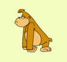 Dibujo Mono enfadado pintado por Alive