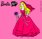 Dibujo Barbie vestida de novia pintado por alison_