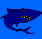 Dibujo Tiburón pintado por elrey