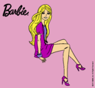 Dibujo Barbie sentada pintado por sheccid