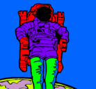 Dibujo Astronauta pintado por andriu