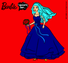 Dibujo Barbie vestida de novia pintado por ddddd